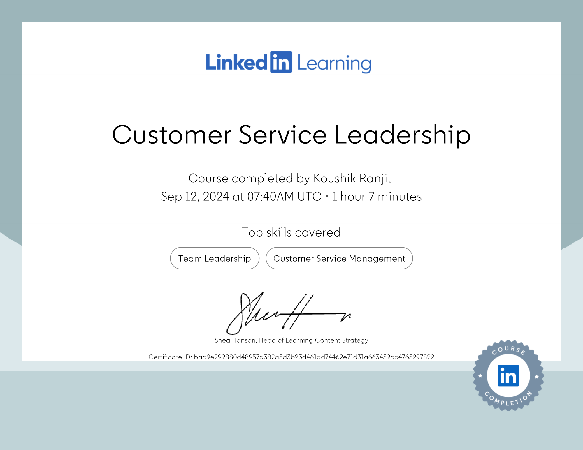Customer Service Leadership