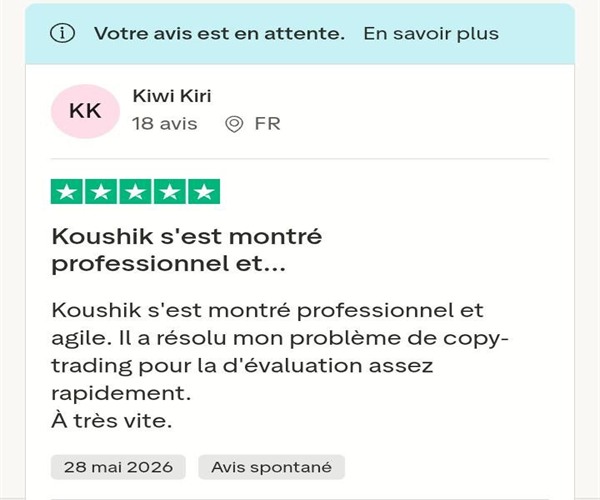 Trustpilot review screenshot from Kiwi Kiri