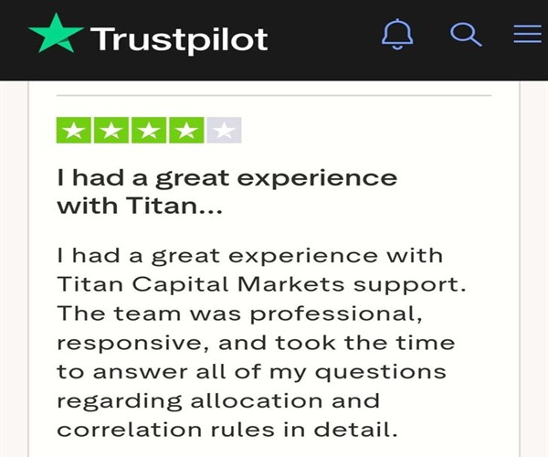 Trustpilot review screenshot from Funded Trader