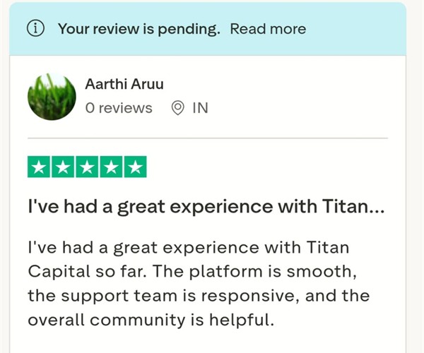 Trustpilot review screenshot from Aarthi Aruu